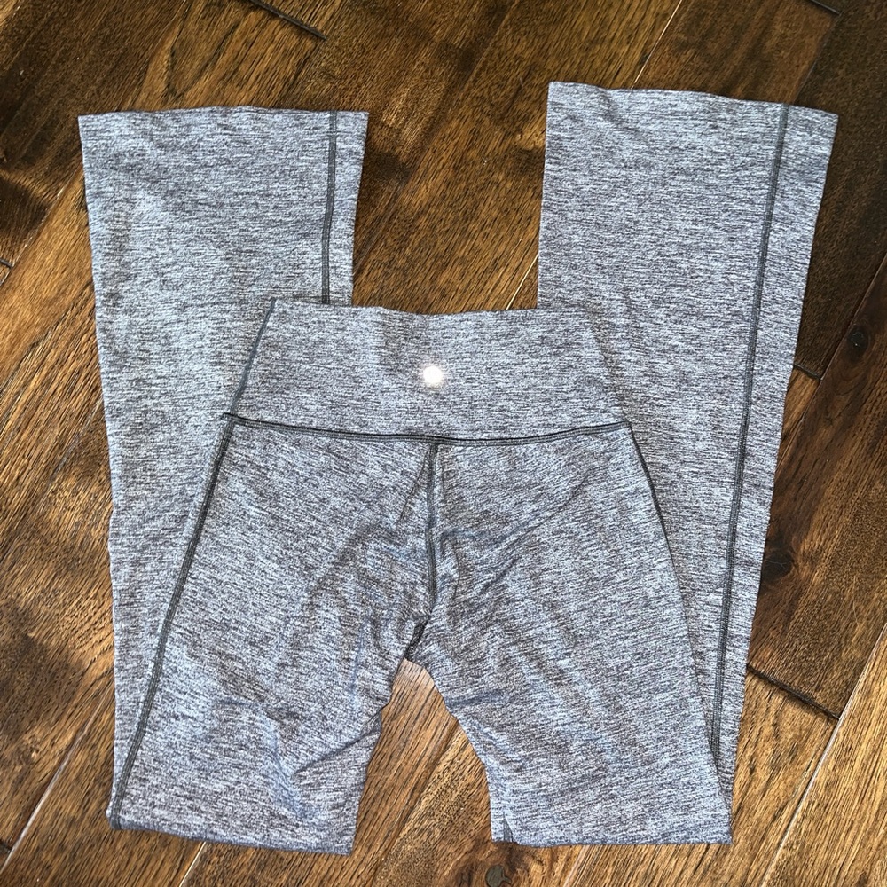 Lululemon flare groove heather grey leggings